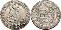 Guldentaler (60 Kreuzer), 1574, Ferdinand, Hall, Dav. 54, Ss+.  Gulden Thaler (60 Cruiser), 1574, Ferdinand,... - Autriche