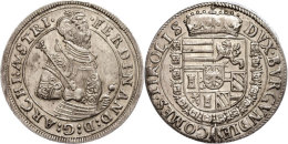 Taler, O.J. (1564-1595), Ferdinand II., Hall, Dav. 8097, Vz+.  Thaler, O. J. (1564-1595), Ferdinand II., Hall,... - Oesterreich