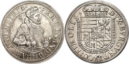 Taler, O.J. (1564-1595), Ferdinand II., Hall, Dav. 8097, F.vz.  Thaler, O. J. (1564-1595), Ferdinand II., Hall,... - Autriche