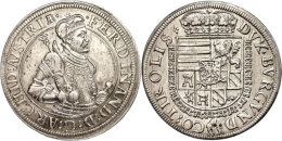 Taler, O.J. (1564-1595), Ferdinand II., Hall, Dav. 8097, F.vz.  Thaler, O. J. (1564-1595), Ferdinand II., Hall,... - Oesterreich