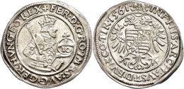 10 Kreuzer, 1561, Ferdinand I., Hall, Vz.  Ss10 Cruiser, 1561, Ferdinand I., Hall, Extremley Fine  Ss - Autriche