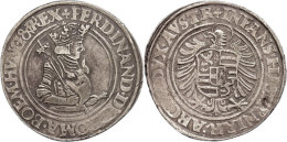 Taler, O.J. (1541-1542), Ferdinand I., Joachimstal, Jugendliches Hüftbild, Prägeschwäche, Ss. ... - Autriche
