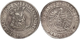 Taler, O.J. (1541-1542), Ferdinand I., Joachimstal, Jugendliches Hüftbild, Prägeschwäche, Ss. ... - Oesterreich