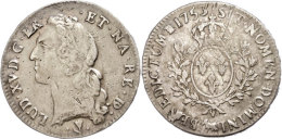 Ecu Au Bandeau Du Bearn, 1753, Louis XV., Pau, Grdoury 322a, Justiert, Ss.  SsEuropean Currency Unit Au Bandeau... - Other & Unclassified