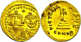 Heraclius, 610-641, Solidus (4,53g), Konstantinopel. Av: Die Brustbilder Von Herclius Und Heraclius Constantin Von... - Byzantinische Münzen