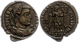 Vetranio, 350, Follis (4,88g), Siscia. Av: Büste Nach Rechts, Darum Umschrift. Rev: Stehender Kaiser Von Vorn,... - Sonstige & Ohne Zuordnung