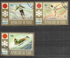 CHAD 1972 - WINTER OLYMPIC GAMES - CPL. SET -  USED OBLITERE GESTEMPELT USADO - Winter 1972: Sapporo