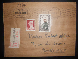 Monaco , Lettre Recommande De Monaco Ville 1949 - Covers & Documents