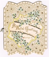 RB 1116 - Early Die Cut Ornate Natal Christmas Xmas Greetings Card By Fannie Goddard - Kerstmotief