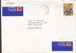 South Africa BY AIRMAIL PER LUGPOS PAR AVION Labels WITBANK 1977 Cover Brief NÆSTVED Denmark Protea Amplexicaulis - Luchtpost