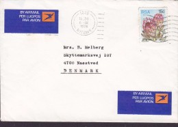 South Africa BY AIRMAIL PER LUGPOS PAR AVION Labels WITBANK 1978 Cover Brief NÆSTVED Denmark Protea Eximia - Luftpost