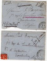 TB 2022 - CLAC - 2 Cartes Lettres En Franchise Militaire MP NEUILLY EN THELLE Pour CONSTANTINE - Cartas Civiles En Franquicia