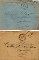 TB 2026 - LAC - 2  Lettres En Franchise Militaire MP NEUILLY EN THELLE Pour CONSTANTINE - Cartas Civiles En Franquicia