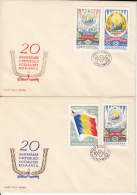 47734- ROMANIAN SOCIALIST REPUBLIC ANNIVERSARY, COVER FDC, 2X, 1967, ROMANIA - FDC