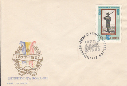 47735- ROMANIAN INDEPENDENCE ANNIVERSARY, COVER FDC, 1967, ROMANIA - FDC