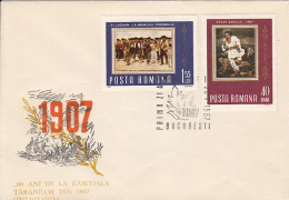 47738- ROMANIAN 1907 PEASANT UPRISING ANNIVERSARY, COVER FDC, 1967, ROMANIA - FDC