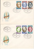 47746- ANNIVERSARIES OF 1991, PERSONALITIES, COVER FDC, 2X, 1991, ROMANIA - FDC