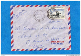 MARCOPHILIE-GUINEE-lettre -cad N'ZEREKORE-1957 -stampsN°58 R Toll AOF+-pour Françe - Covers & Documents