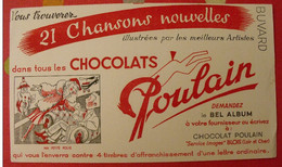 Buvard Chocolat Poulain Album Images Chansons De France Blois Loir-et-cher. Vers 1950 - Chocolat