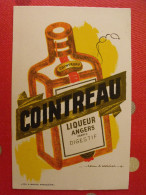 Buvard Cointreau Liqueur Angers Digestif Jean Adrien Mercier. Vers 1950 - Liquore & Birra