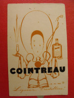 Buvard Cointreau Liqueur Angers Pierrot  Jean Adrien Mercier. Vers 1950 - Licores & Cervezas