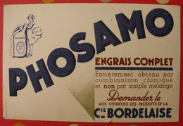 Buvard Phosamo Engrais Complet Compagnie  Bordelaise. Vers 1950 - Farm