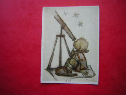 CPSM ILLUSTRATION SIGNEE HUMMEL UN ENFANT REGARDANT LES ETOILES   VOYAGEE 1951 ?? - Hummel