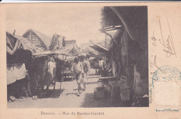 DJIBOUTI - Rue Du Bender-Guédid - Marché Animé - 1904 - Cachet Postal Bleu Au Dos - Cote Française Des Somalis - Djibouti