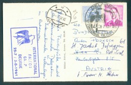 N°854-1067 Obl. Dc DEURNE Com. International Falcon KAMP Sur Lettre Du 28-7-1951 Vers L´Autriche + Griffe Bleue INTERNAT - 1953-1972 Anteojos