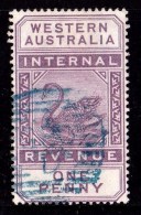 Western Australia 1893 Postal Fiscal Definitive 1d Dull Purple Used   SG F11 - - - - Gebraucht