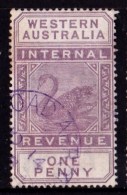Western Australia 1897 Postal Fiscal Definitive 1d Dull Purple Used   SG F19 - - - - Usados