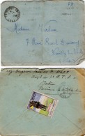 VP5391 - LAC  2 Lettres  Franchise Militaire Soldat P. BERGERON Au 7ème Rgt Tirailleurs Algériens à  CONSTANTINE & BATNA - Documents