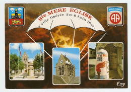 50 - SAINTE MERE L'ÉGLISE 1 ère VILLE LIBÉRÉE 5 Et 6 JUIN 1944 - AIRBORNE BLASON - ÉDITIONS LE GOUBEY - 1989 - 2 Scans - Saint Pierre Eglise