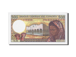 Billet, Comoros, 500 Francs, Undated (1986- ), KM:10a, NEUF - Comoren