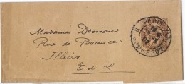 LRD9D - CP BJ BLANC 2c DATE 131 PARIS/ILLIERS 18/5/1902 - Newspaper Bands