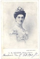 Cpa S.M. Hélène, Reine D'Italie  ( Adressée à Marcelle De Cessole, Croissy ) (PO) - Personnages