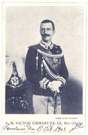 Cpa S.M. Victor Emmanuel III, Roi D'Italie  ( Adressée à Marcelle De Cessole, Croissy ) (PO) - Personnages