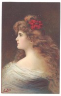 Cpa Signée Asti, Portrait De Femme    ( Adressée à Marcelle De Cessole, Croissy ) - Asti
