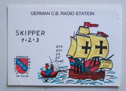 Kt 736 / QSL Radio Card, Skipper, Ansbach,  Germany - Radio Amateur