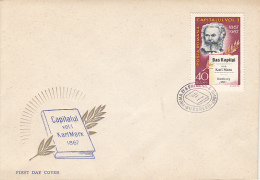 48047- KARL MARX, COVER FDC, 1967, ROMANIA - Karl Marx