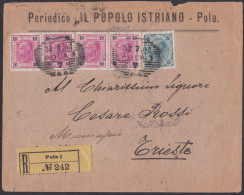 "POLA" (Pula), Cover, Franked 45 Hel., Sent Registered In 1902 - Storia Postale