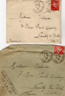 VP5394 - LAC - 2 Lettres  Soldat P. BERGERON Au 7ème Rgt Tirailleurs Algériens à  BATNA Pour NEUILLY EN THELLE - Documents