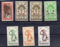 Madagascar N°289-290-292-294-300-301-303 Neufs Sans Charniere - Unused Stamps