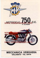 MV Agusta Moto 750 4C Sport 1971 Depliant Originale Genuine Factory Brochure Prospekt - Motores