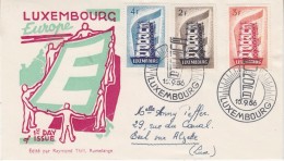 Europa Cept 1956 Luxemburg 3v FDC (F5637) - 1956