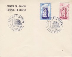 Europa Cept 1956 France 2v  FDC Ca Conseil De L'Europe  (F5639) - 1956