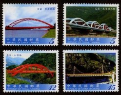 2010 Taiwan Bridge Stamps (IV) Architecture River Mount - Autres & Non Classés