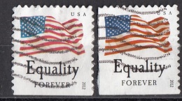 4643 Stati Uniti 2012 Flag Bandiera Equality Forever Viaggiati Used USA  United States - Oblitérés