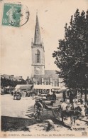 50 - BREHAL - La Place Du Marché Et L'Eglise - Brehal
