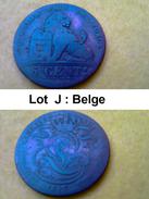 Lot J - 5 Cents - LEOPOLD PREMIER Roi Des BELGES - Pièce Monnaie - 1842 - Belgique - 5 Cent